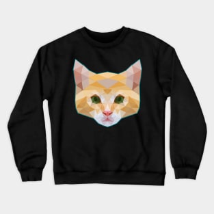 Low Poly Cat Geometric Crewneck Sweatshirt